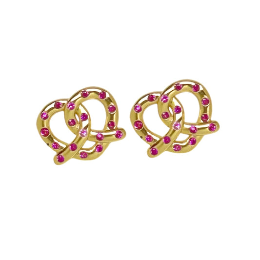 AMOUR GOLD STUD EARRINGS