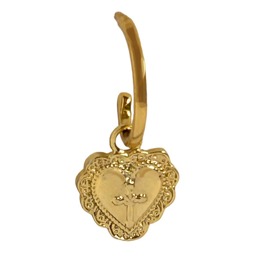 ANGEL GOLD HOOP EARRING