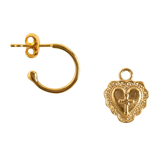 ANGEL GOLD HOOP EARRING