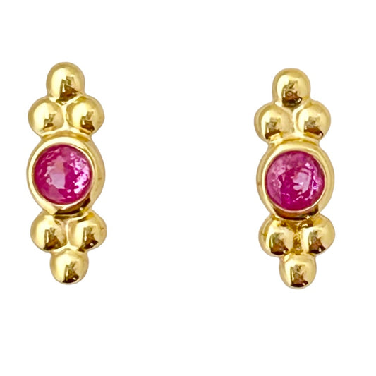 JUNE STUD GOLD EARRING