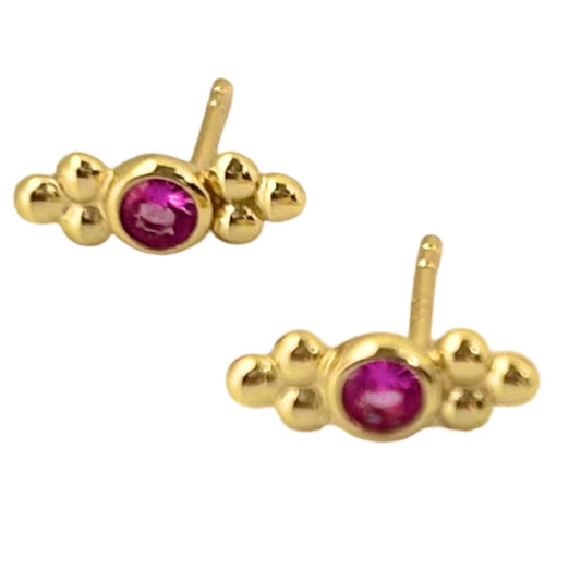 JUNE STUD GOLD EARRING
