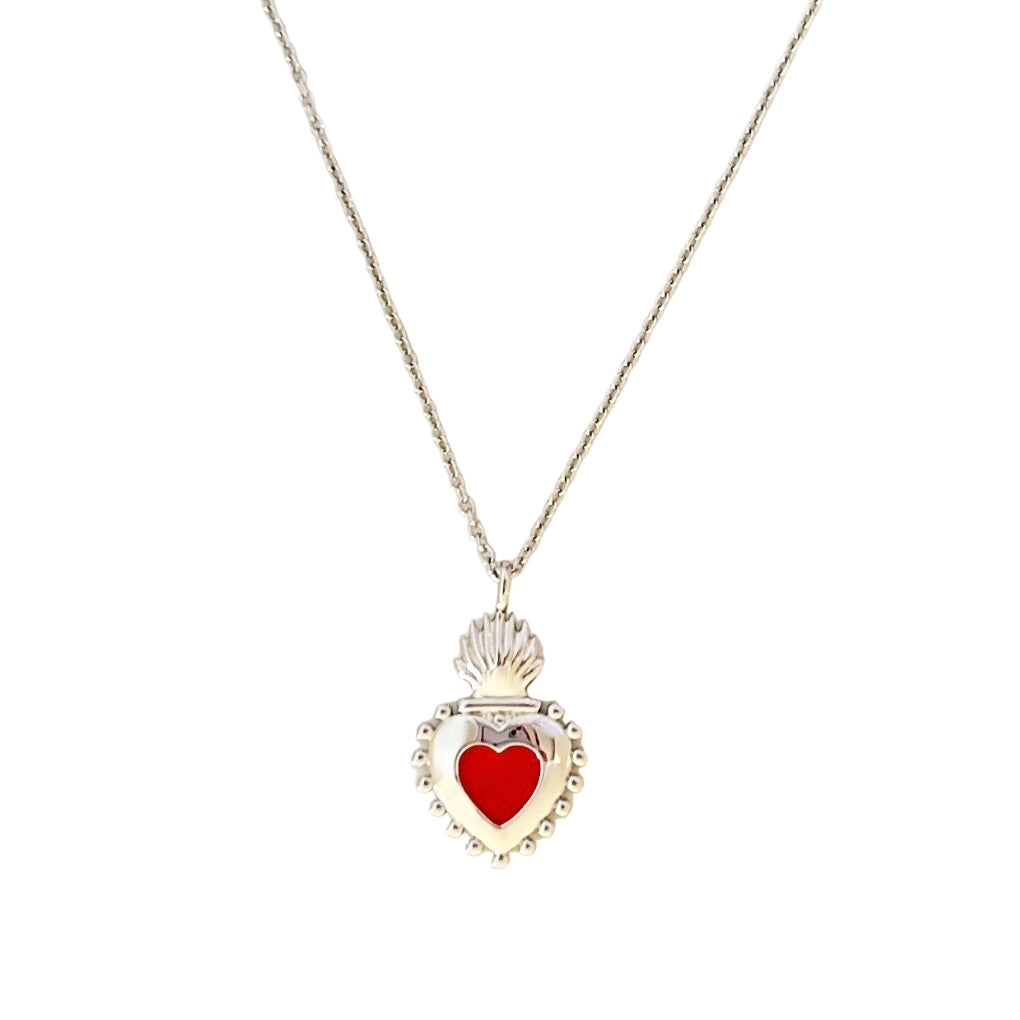 YOU CAN'T BREAK MY HEART NECKLACE SILVER