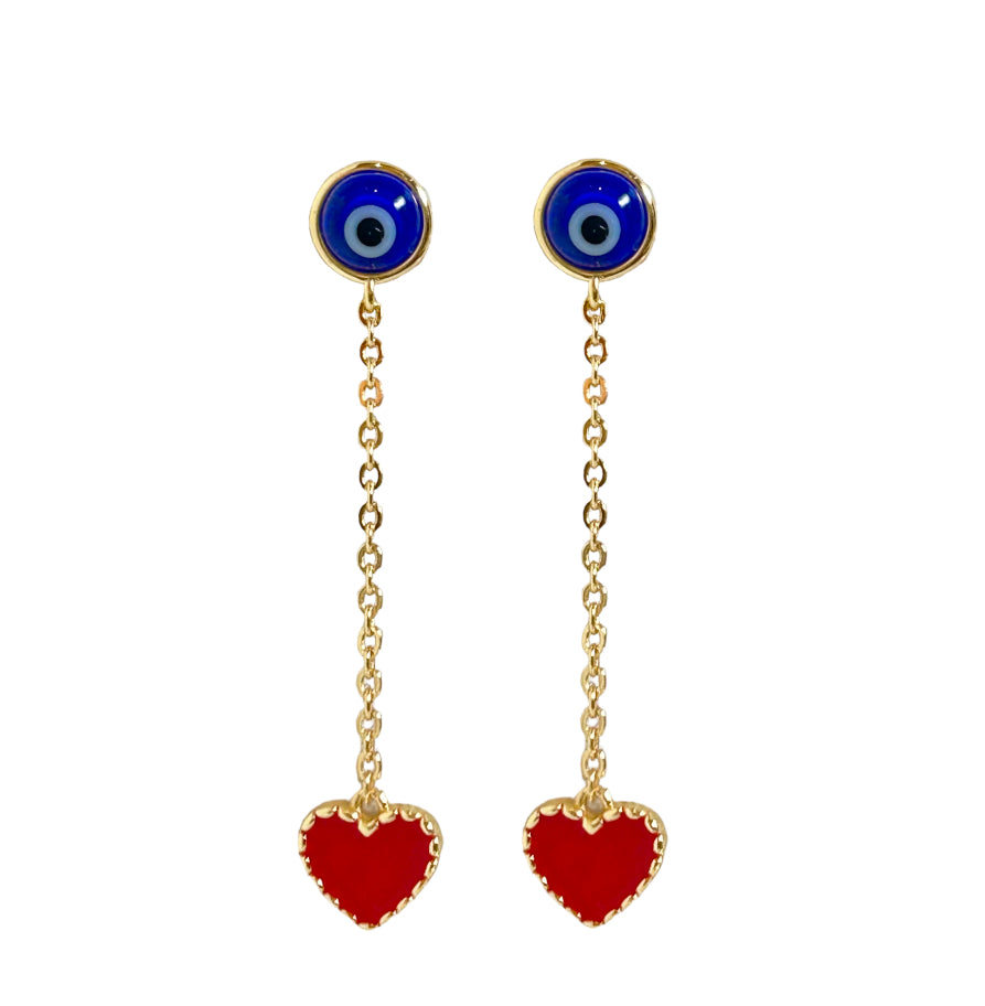 FAR AWAY EYE GOLD EARRINGS