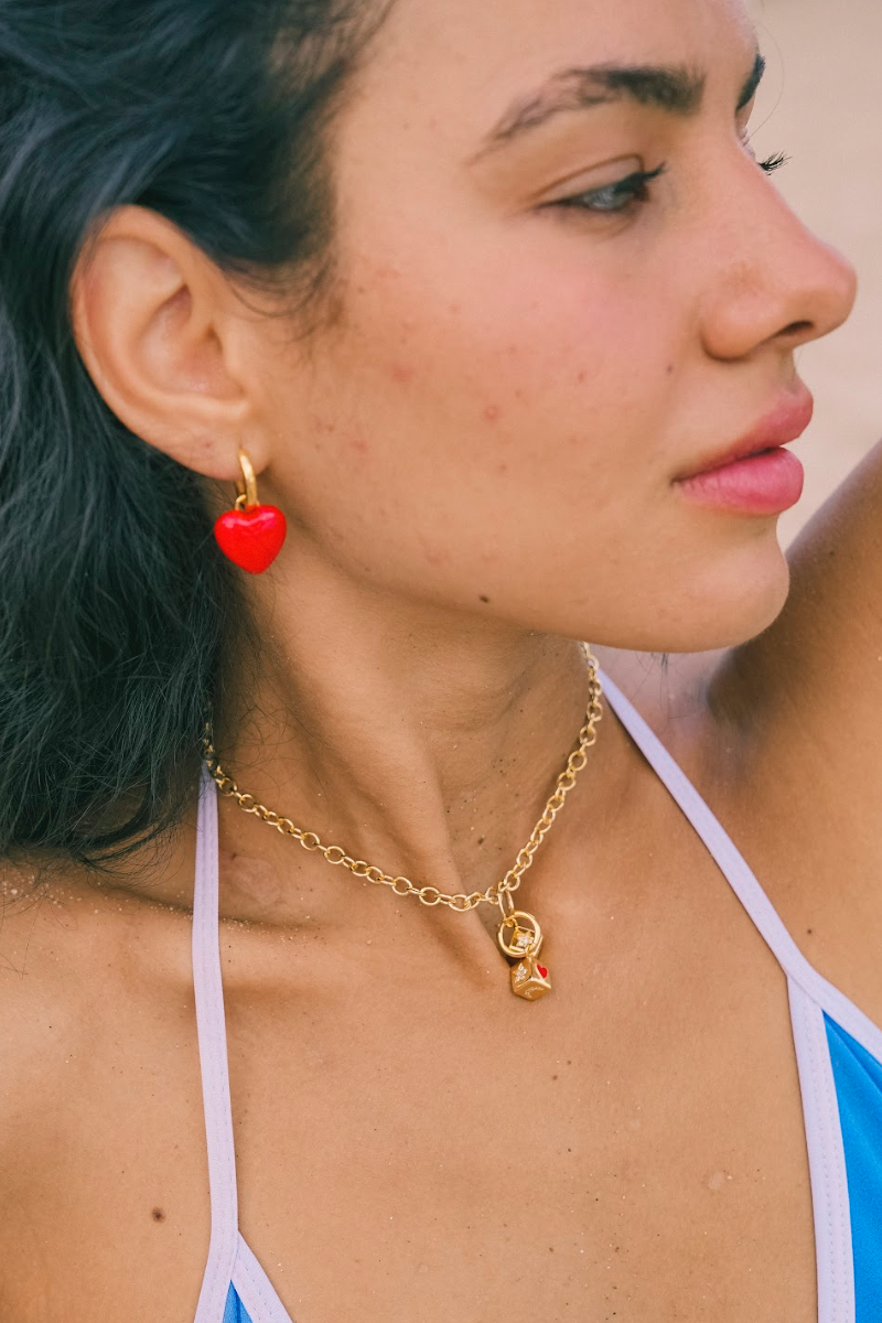 HOT POP EARRING RED
