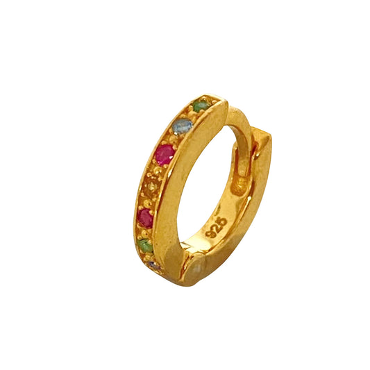 SOMEWHERE GOLD HUGGIE EARRING