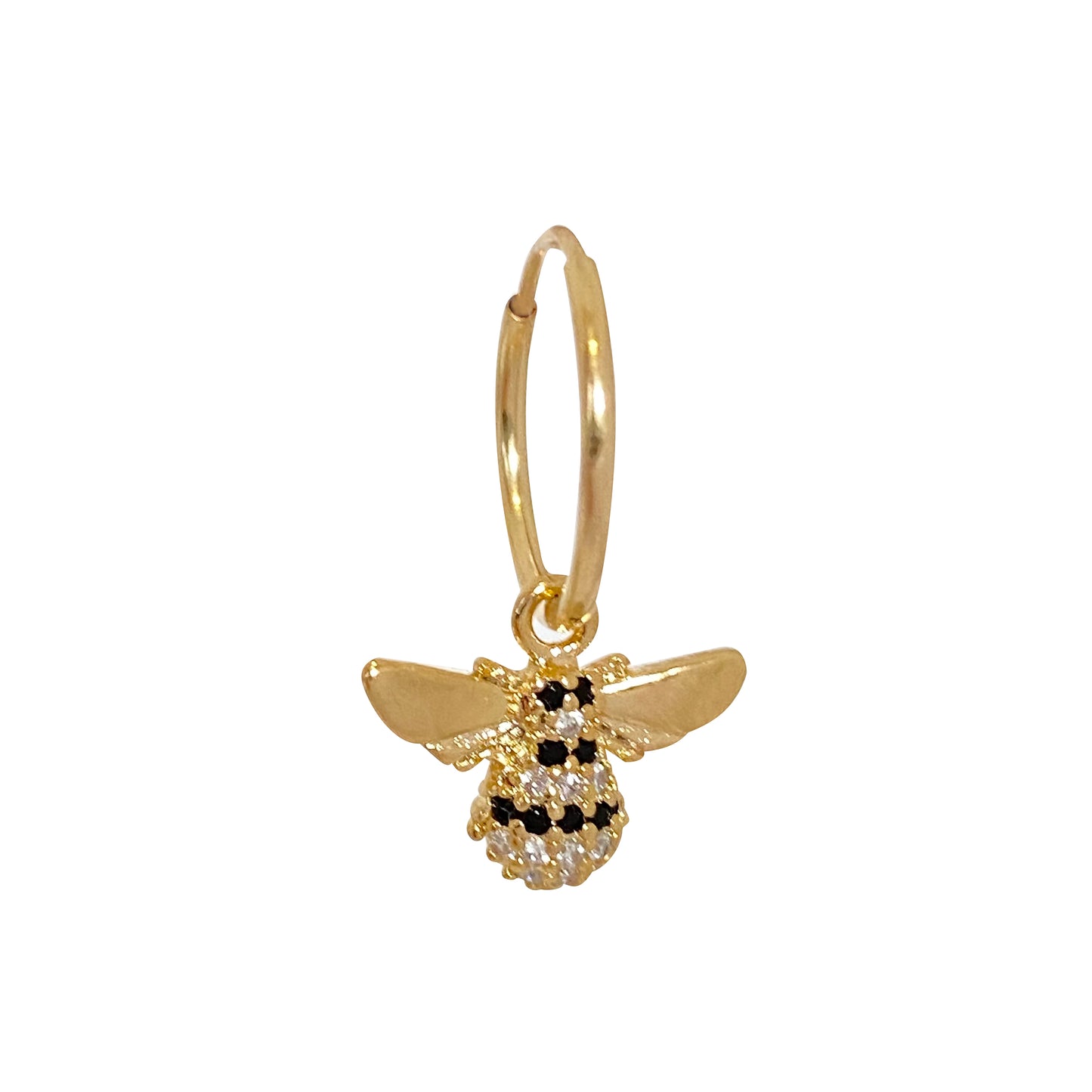 HONEY BEE HOOP EARRING