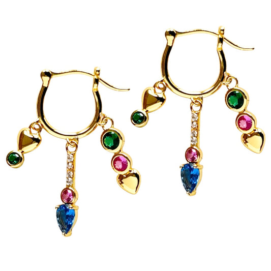 LET IT BLEED GOLD EARRINGS