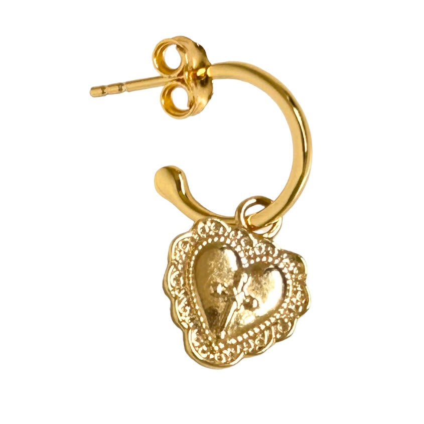 ANGEL GOLD HOOP EARRING