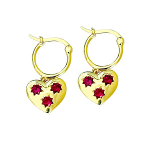 LOVE IS FOR YOU AND ME EARRINGS RUBY