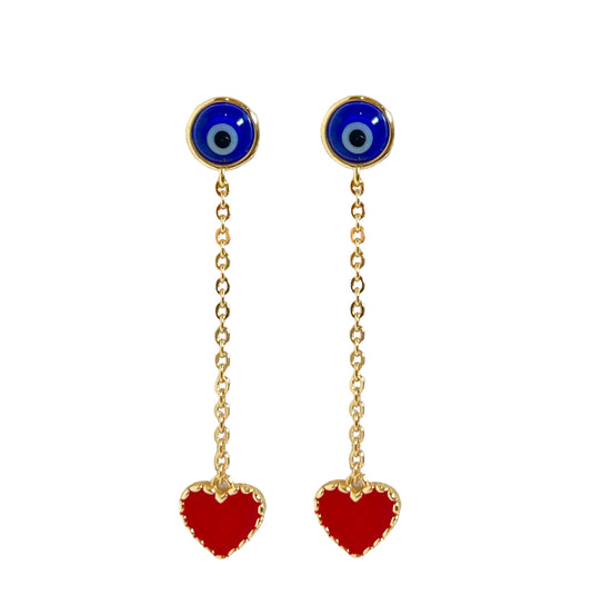 FAR AWAY EYE GOLD EARRINGS