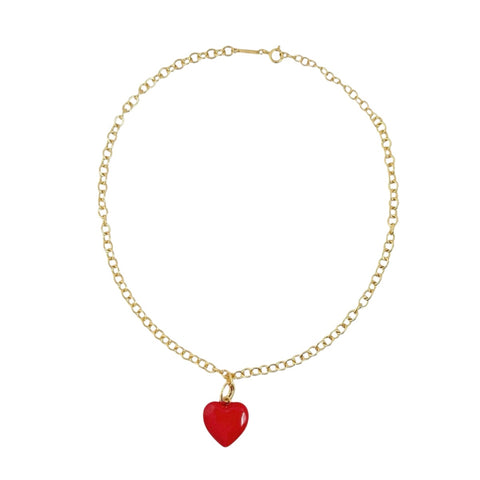 HOT POP RED HEART NECKLACE