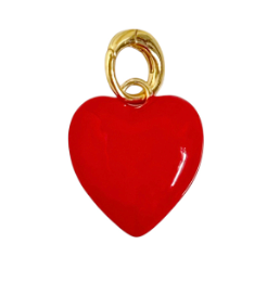 HOT POP RED HEART CHARM