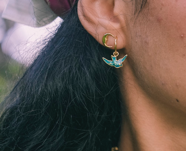 BELLA BLUE BIRD EARRINGS