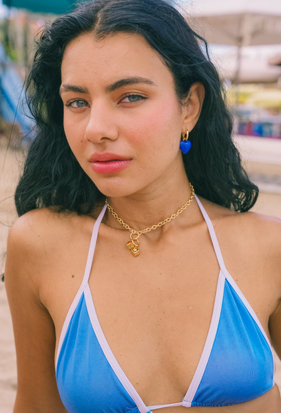 HOT POP EARRING BLUE