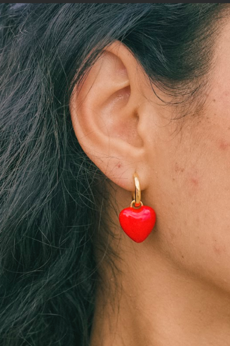 HOT POP EARRING RED