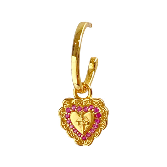 MEXICO IS FOR LOVERS GOLD HUGGIE EARRING