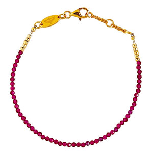 Ruby bead online bracelet