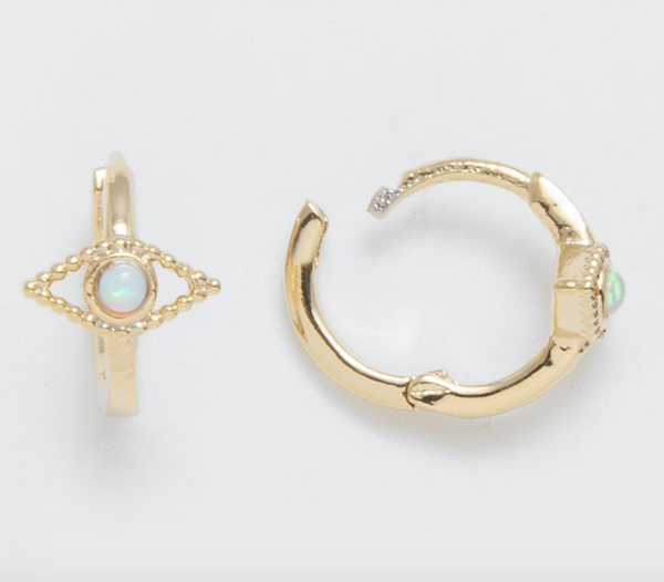 GOD'S EYE OPAL HUGGIE